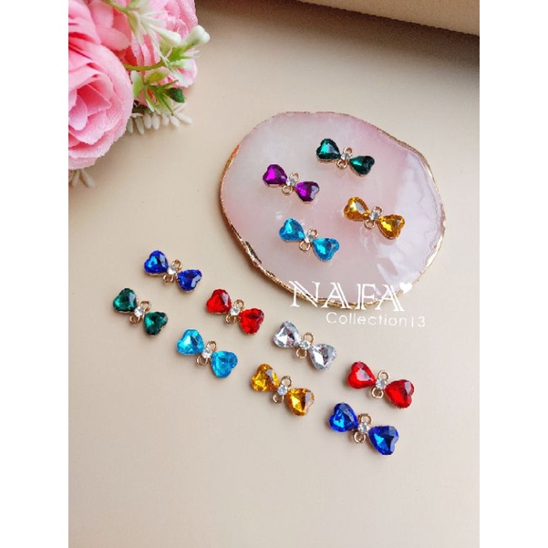 1pcs Charm Konektor swa Love Kw