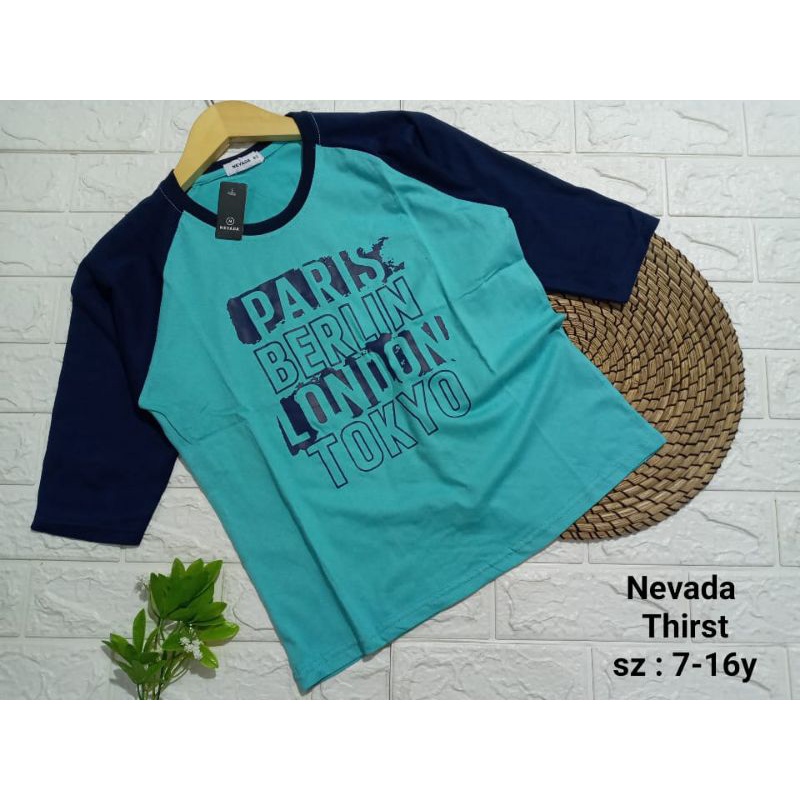 kaos nevada raglan anak tanggung