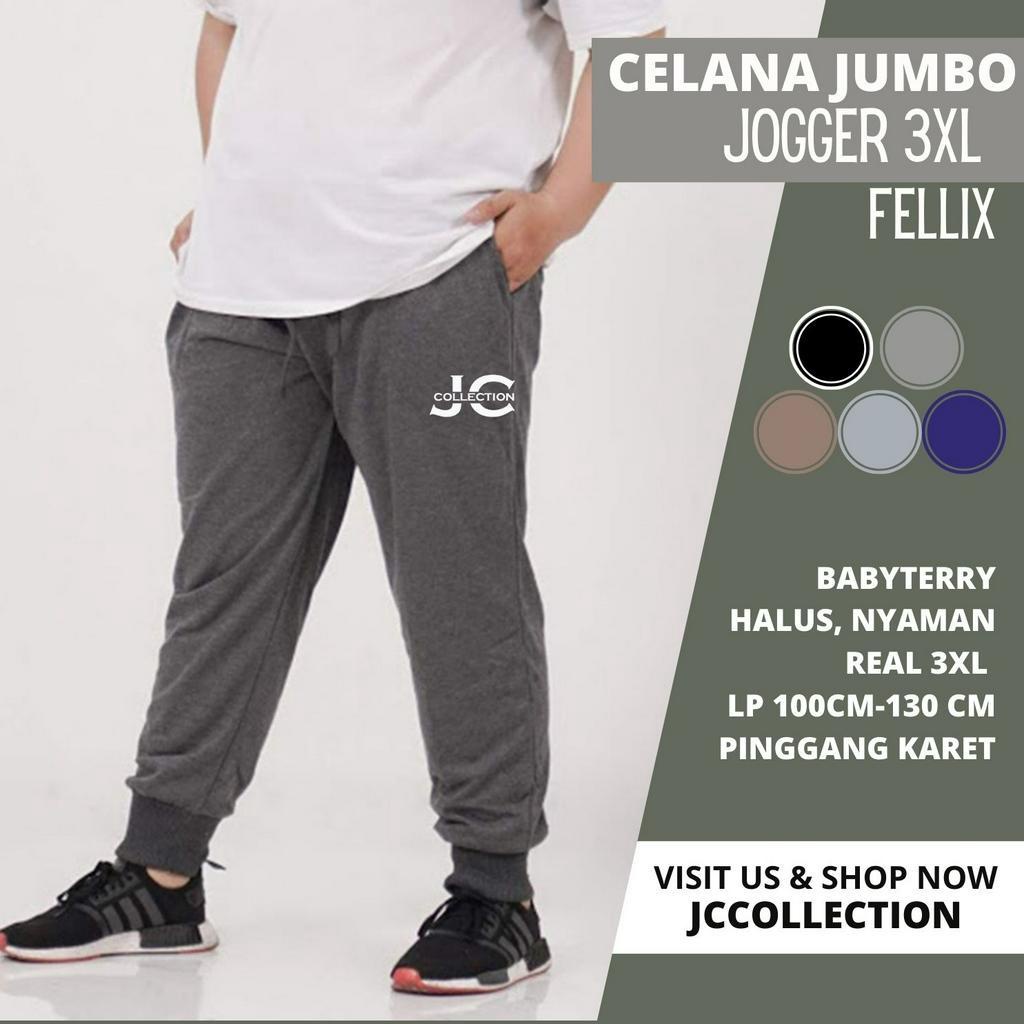 Celana Jogger Pria Jumbo Polos Training Pants Big Size Jumbo - Evand JCCollections