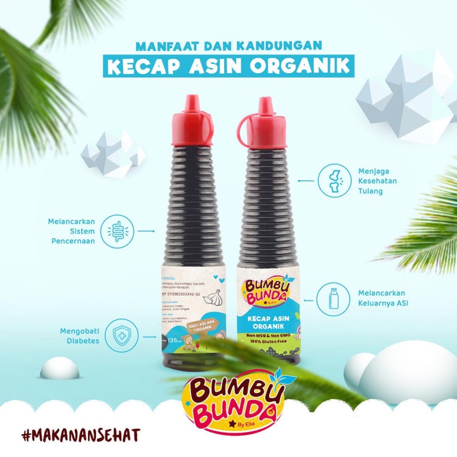

Kecap Sehat Organik/ Kecap Asin Organik BUMBU BUNDA BY ELIA/ Kecap MPASI/ SAOS TIRAM