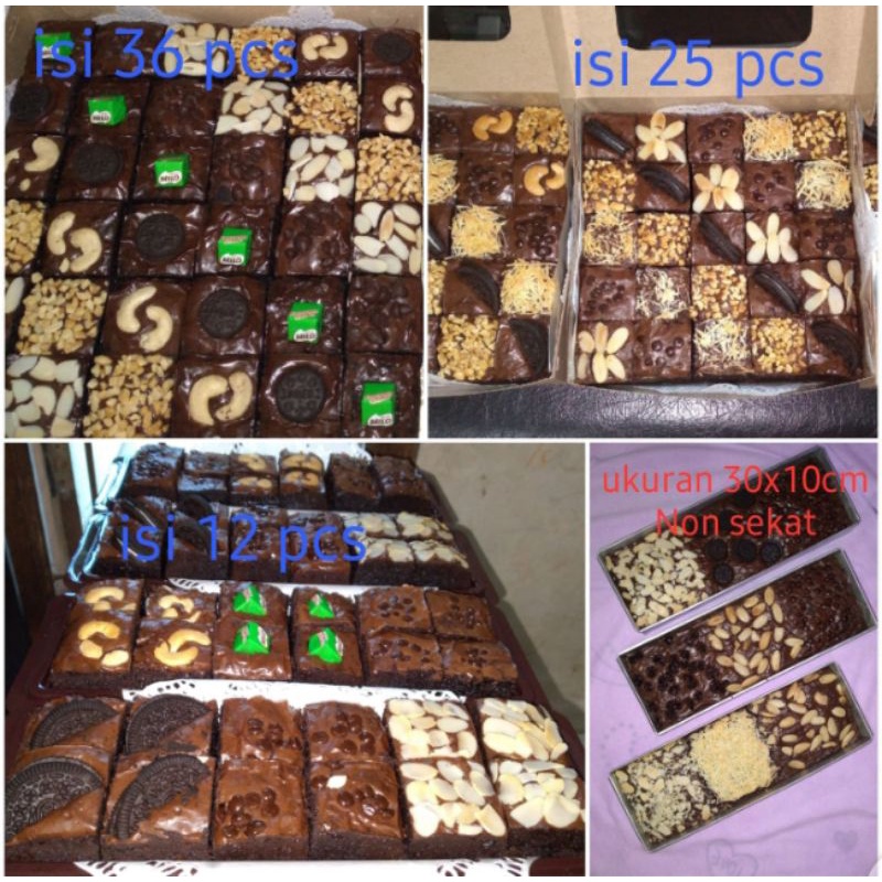 

fudgy brownies sekat 24cm 36 pcs