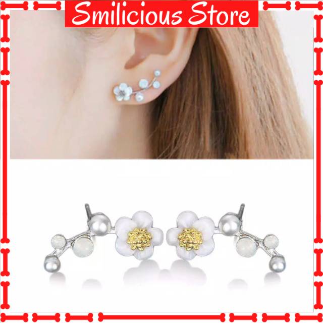 Anting Korea Anting Bunga Mutiara / Motif Bintang