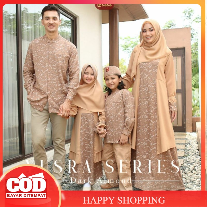 SARIMBIT KELUARGA KEKE  YUSRA SERIES ALMOND SAND | FAMILY SET TERBARU LEBARAN 2022 | FAMSET KEKINIAN