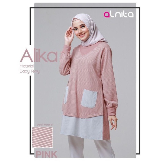 BAJU ATASAN WANITA MUSLIMAH ATASAN ALNITA ALIKA TUNIK