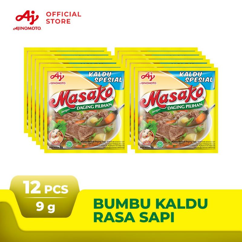 

Terlaris - Masako Kaldu Spesial Rasa SAPI Original 100% | Penyedap Rasa instan 1 Renteng 12 Pcs