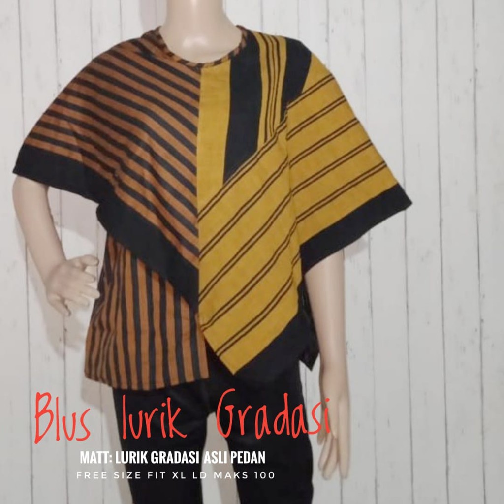 MARWAH BLUS TENUN ASIMETRIS| ATASAN TENUN ETHNIC