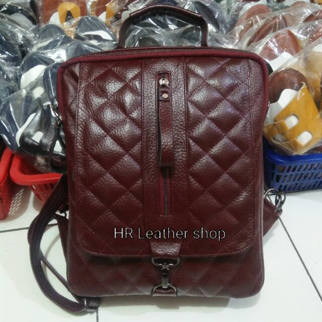 Tas Ransel Papirut Kulit Garut
