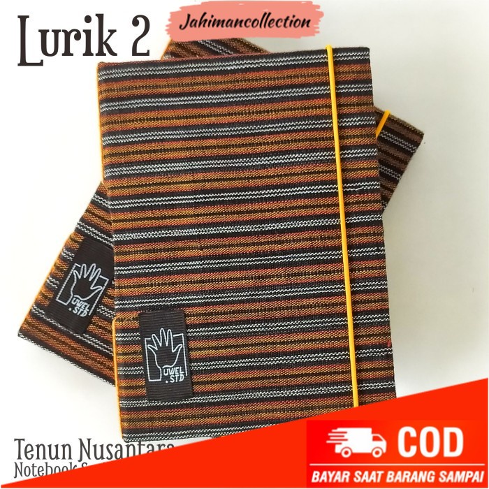 

✨ BISA COD ✨ UWEL STUDIO Tenun Nusantara Notebook / Sketchbook Handmade - Craft, Lurik 2