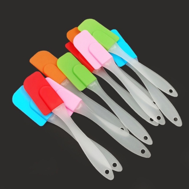 Spatula Silicone Alat Aduk Adonan Kue Anti Lengket Food Grade Elastis Tahan Panas Oles Cake Silikon / KUAS SILICON TAHAN PANAS / KUAS MENTEGA / KUAS BBQ / FOOD BRUSH / KUAS SILICON FOOD GRADE / Spatula Polesan Kue / Spatula Pengaduk Adonan Sebaguna