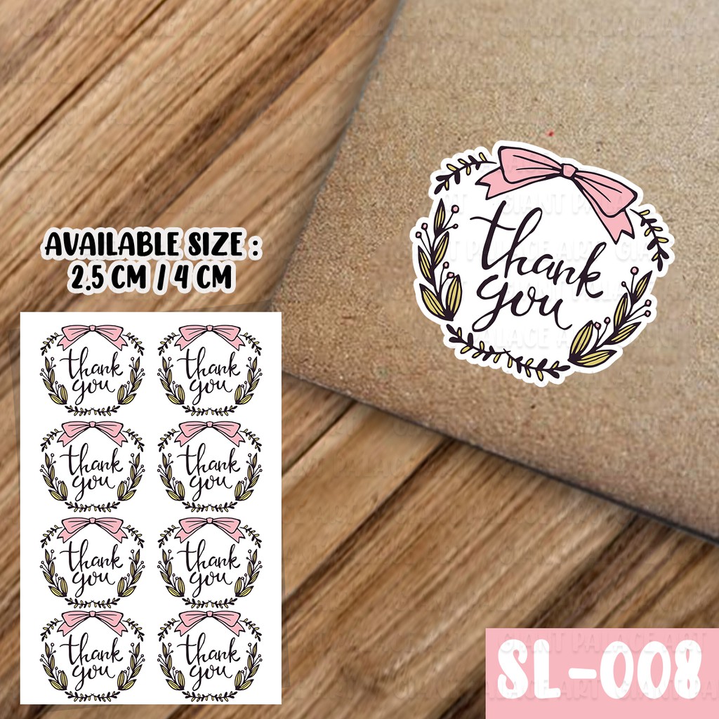 

[GIANT PALACE] 135 PCS LABEL PRODUK / THANKYOU STICKER / STICKER THANK YOU MURAH SL 008
