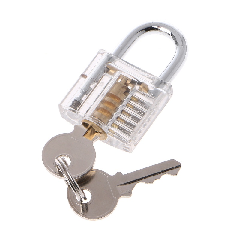 Gro Removable Transparan VisiblePick Cutaway Practice Lock Repeaed Assembly Gembok