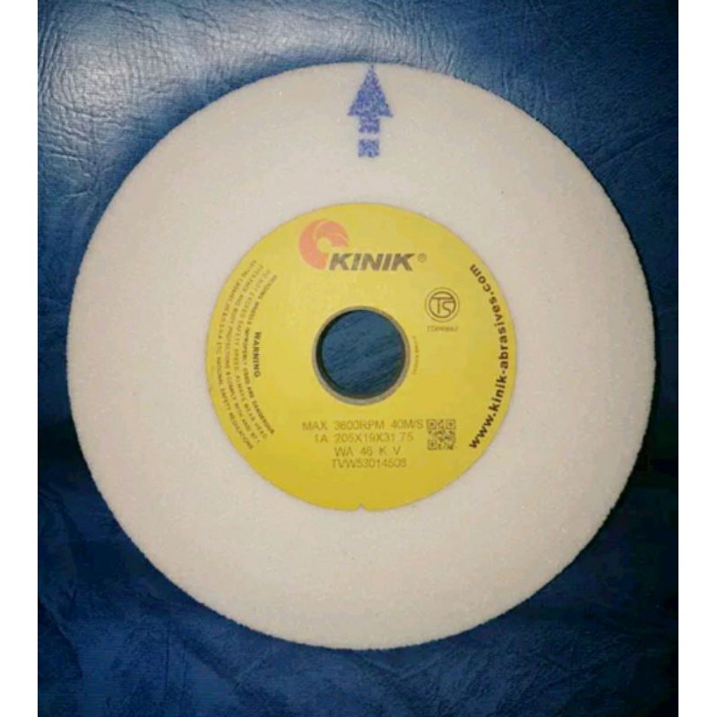 Batu gerinda lurus Size 205 X 19 X 31.75 Mm Grit #46 KINIK Surface Grinding Wheel WA 46 KV 1A