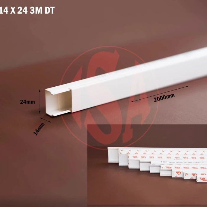 

PVC Kabel Protektor TF 14x24 dengan 3M double Tape (2 Meter)