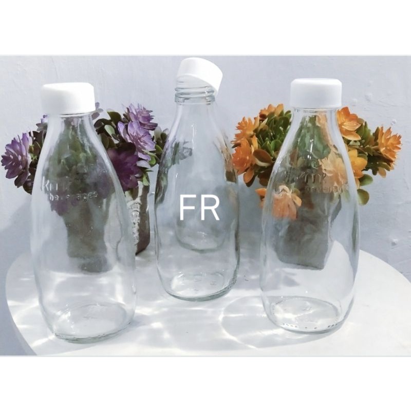10pcs botol kaca kmi 250ml botol madu botol jus botol susu botol soda botol kosong 250ml