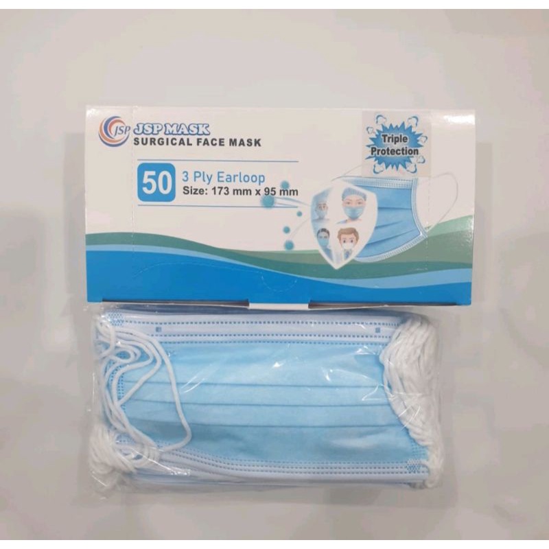 Masker 3ply jsp kemenkes isi 50pc