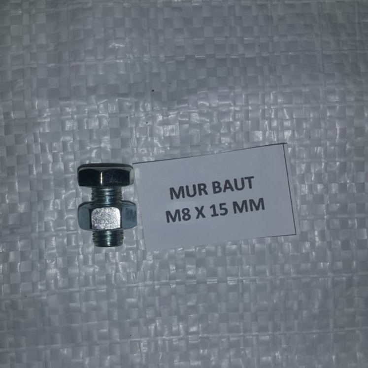 Mur baut 8 x 15 / Bmp m8 x 15 galvanis / Bmp m8 x 15 murah