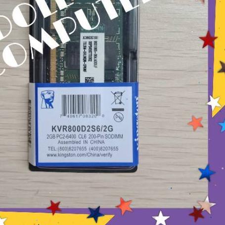← KINGSTON SODIM DDR2 2GB PC6400 ❁