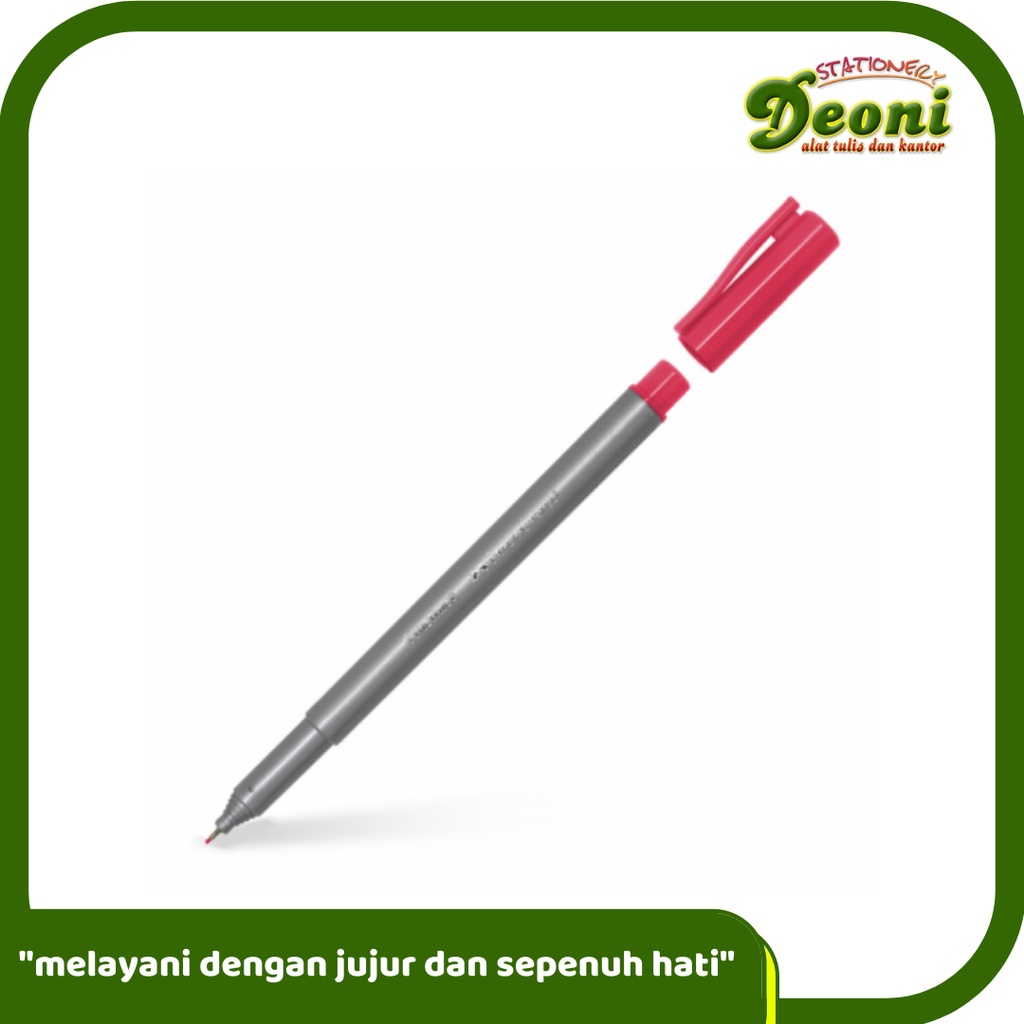 

FABER-CASTELL Fineliner F1 Pink Spidol Pen