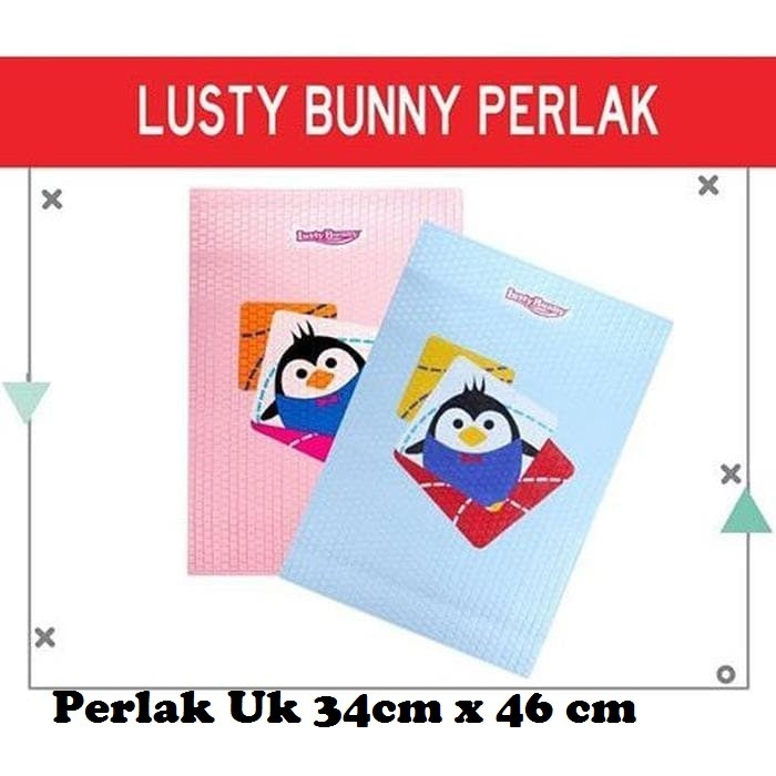 Perlak Bayi Ukuran Kecil 34x46cm Lusty Bunny - Perlak Traveller Bayi - Perlak Bayi