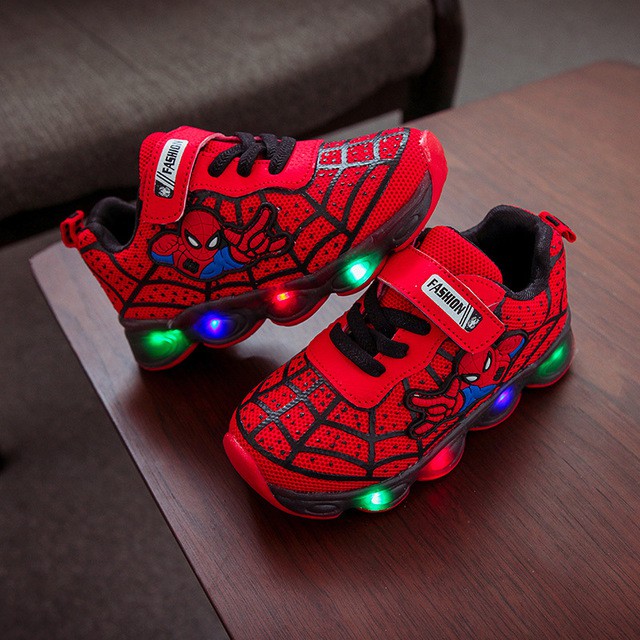 Sepatu LED Sneakers Kids Shoes dengan Lampu LED Sepatu Anak Laki Size 21-35 Usia 1-8 Tahun