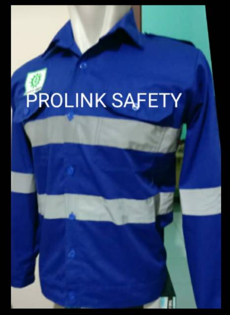 SERAGAM BAJU SAFETY BIRU SCOTLIGHT DOBLE LEBAR 5CM