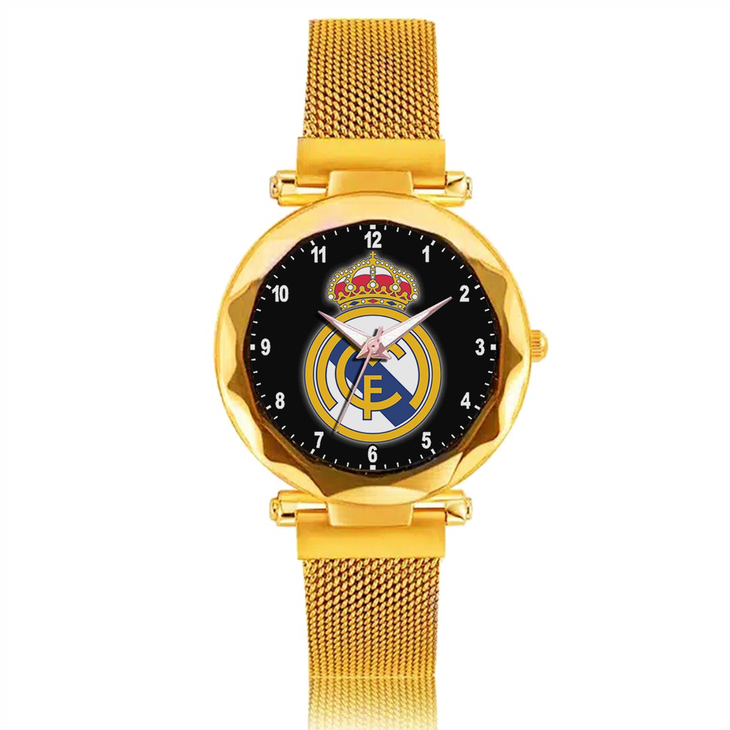 Jam Tangan Wanita Custom - REAL MADRID 2 Free Box &amp; Batre Cadangan