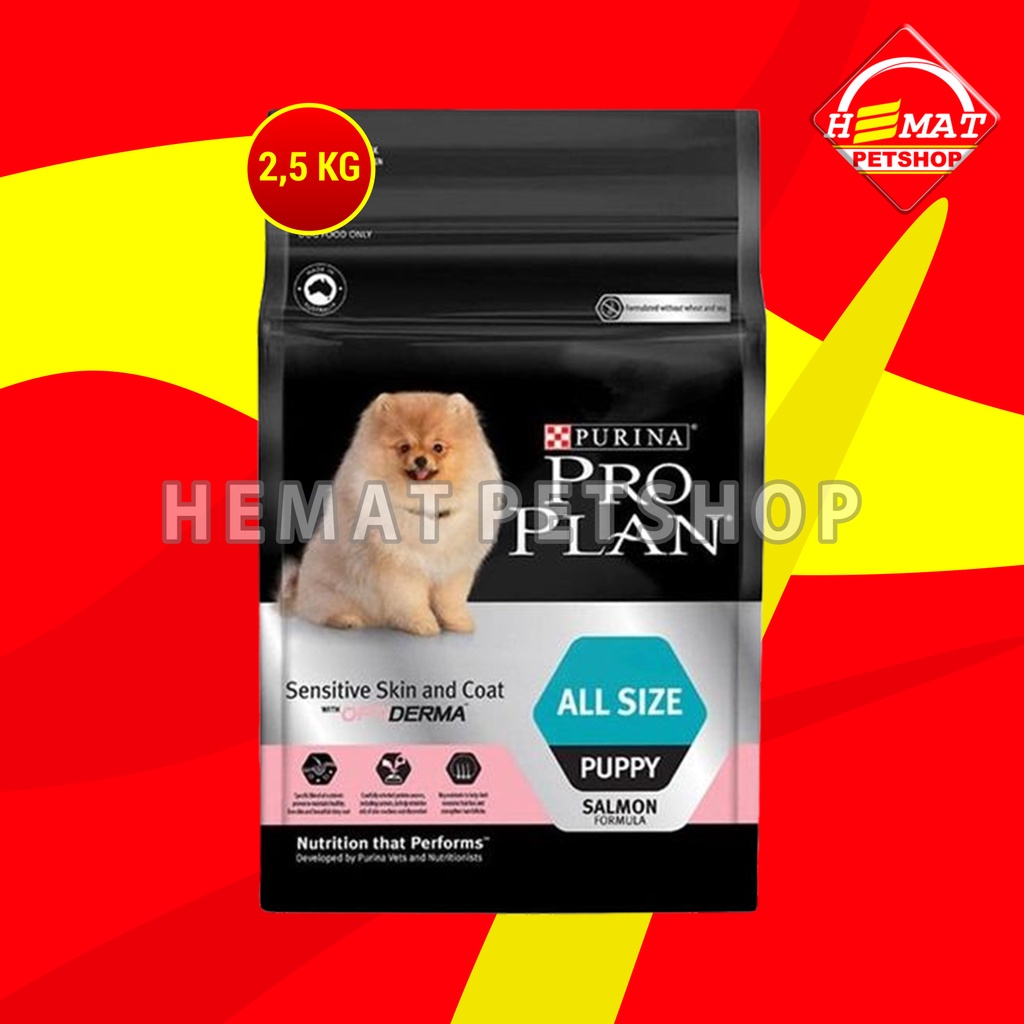 Makanan Anjing Pro Plan Puppy All Size Sensitive Skin Proplan 2,5kg