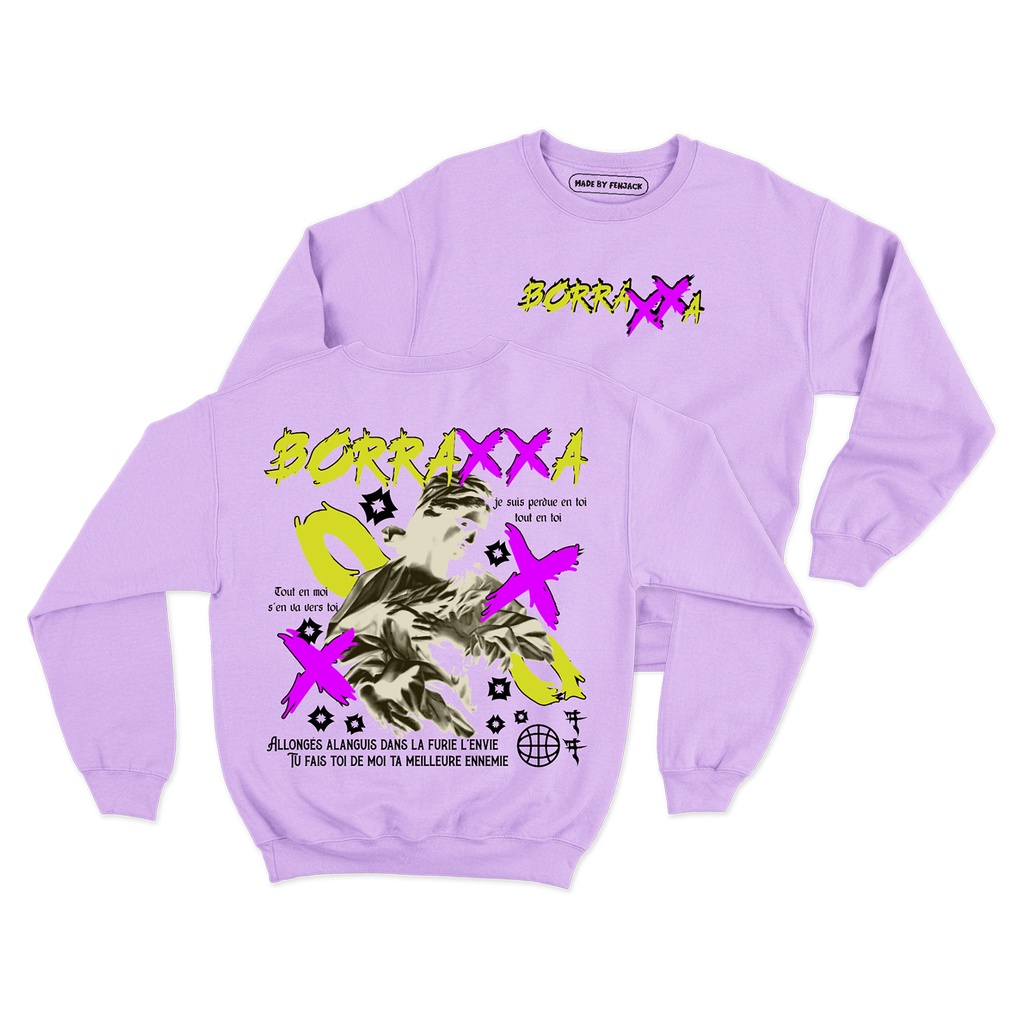 Sweaterpolos Basic Sweater BORAXXA ( Sablon ) Unisex Pria &amp; Wanita