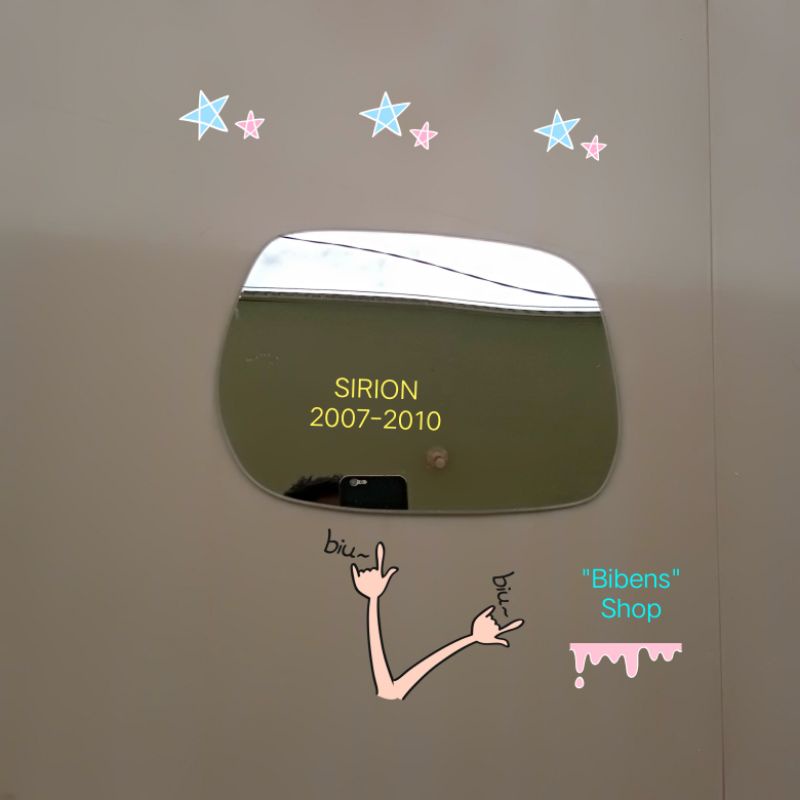 Kaca Spion Daihatsu Sirion Kanan 2007 2008 2009 2010 Refill isi ulang tanpa frame/breket kaca satuan