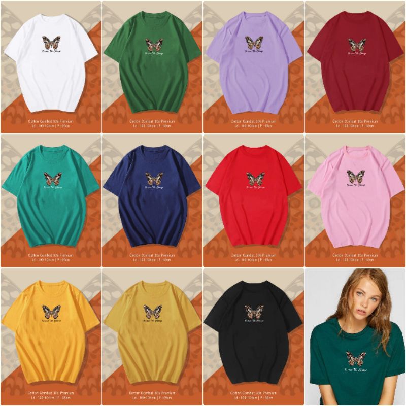 T-SHIRT / TUMBLR KAOS BECOME BUTTERFLY OVERSIZE PREMIUM