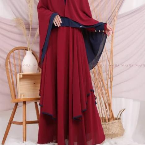 ○ M L XL XXL Baju Gamis ukuran Jumbo Terbaru 2021 BIG SIZE LD 120 Kaffa Syari Matt Ceruty Babydoll S