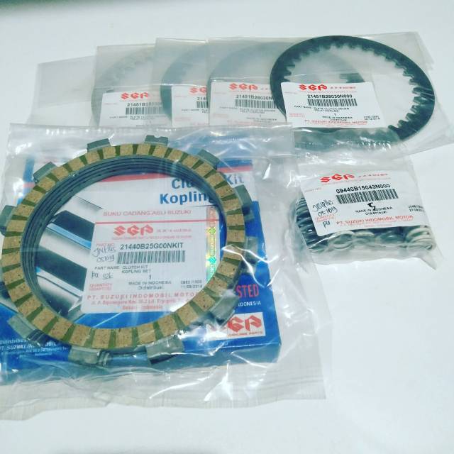 KAMPAS KOPLING+PER KOPLING+PLAT BESI KOPLING  SATRIA FU 150 PRODUK ASLI SUZUKI SGP 100%