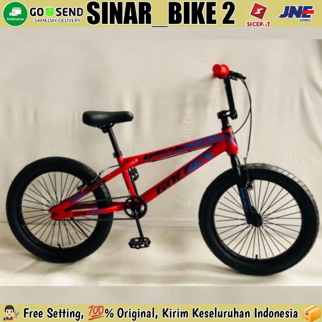 Sepeda Anak Laki BMX GOLDEN Ukuran 20 Inch Ban Jumbo 3.0