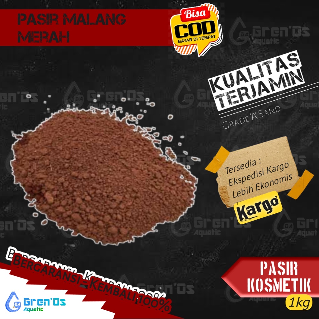 Pasir Malang Merah Media Aquascape Aquarium Ikan Channa Cana Chana