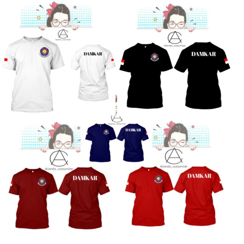 KAOS COTTON COMBAD-DAMKAR LENGAN PENDEK