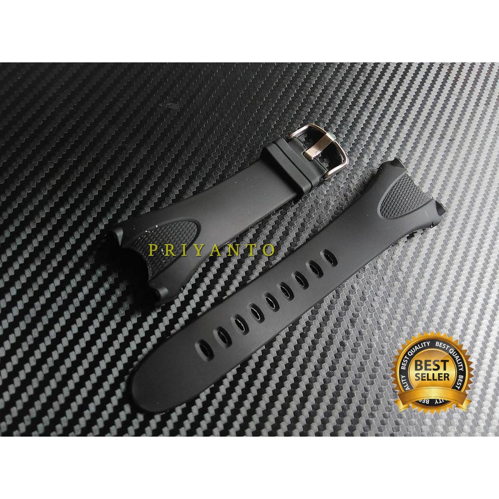 TALI JAM TANGAN QQ Q&amp;Q M010 QNQ M-010 RUBBER STRAP HITAM