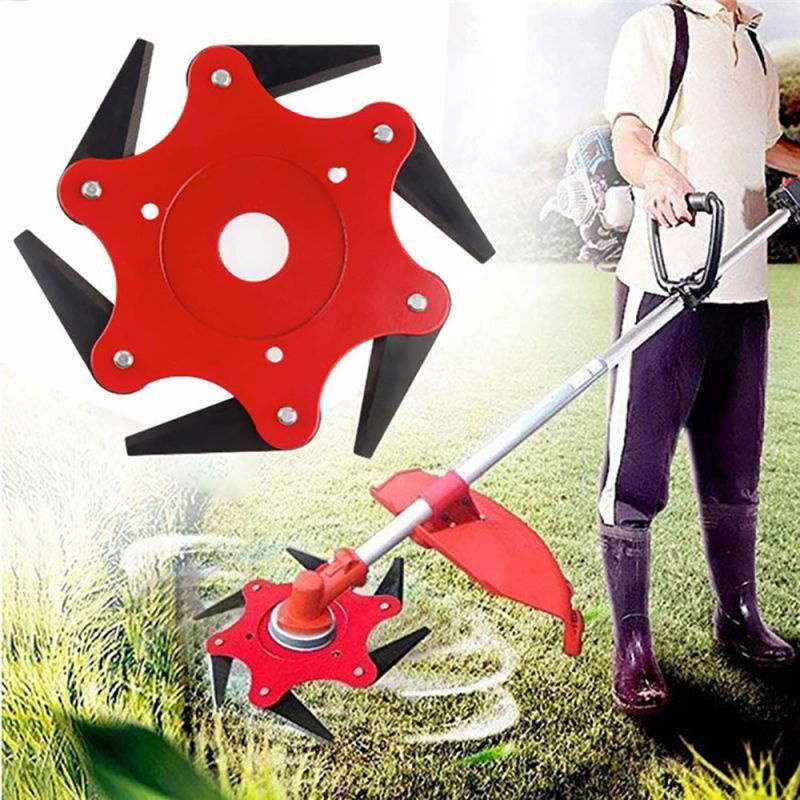 Mata Pisau Mesin Potong Rumput 6 Blades Gendong Grass Trimmer Mata Bulat Pemangkas Head Untuk Grass Trimmer Gendong Grass Cutter