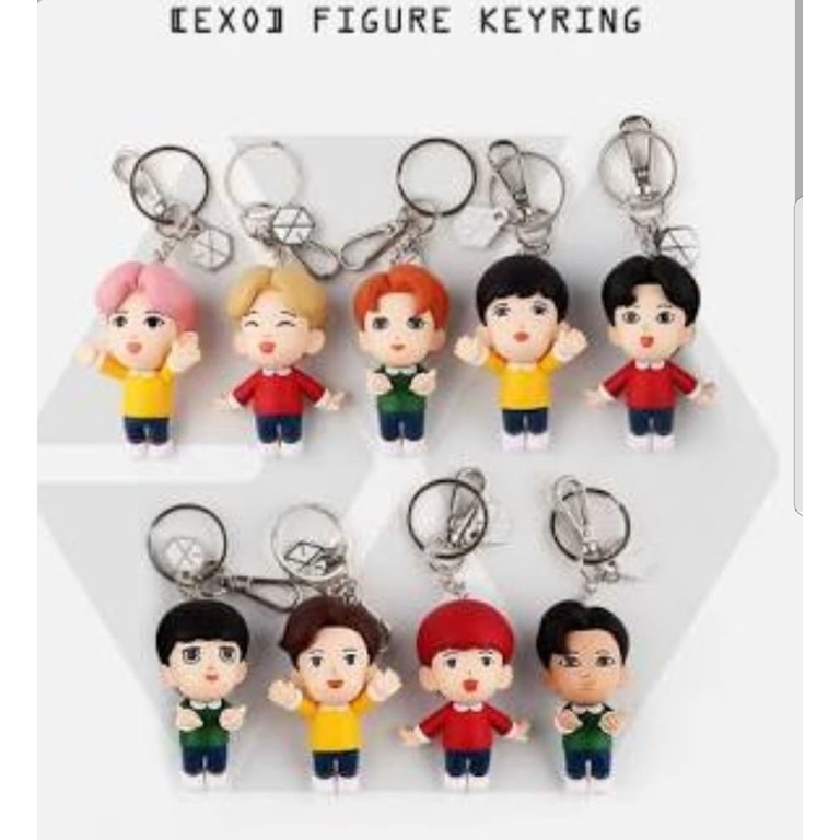 READY STOCK EXO figure keyring + bonus mirror card official