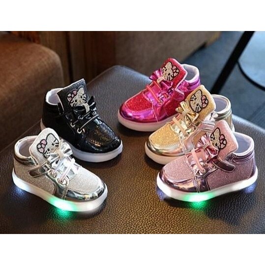 Sepatu Motif Hello kitty led | hello kitty blinky