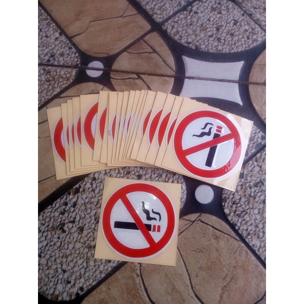 

sticker dilarang no smoking cutting
