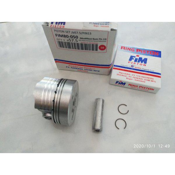Terpopuler Piston Fim 80 Jupiter Beat Sonic Kharisma 57Mm 57 5Mm 58Mm 58 5Mm 59Mm 59 5Mm 60Mm Piston