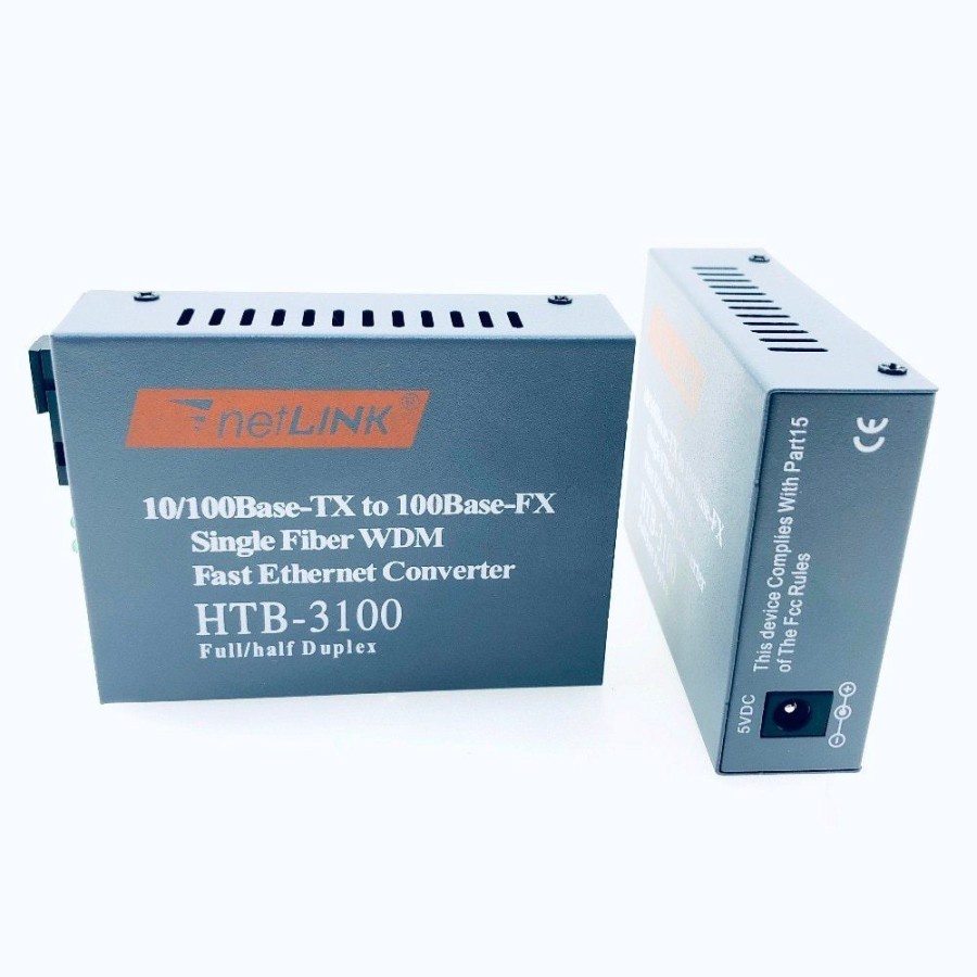 Fiber Optic to LAN HTB-3100 A+B Netlink FO to RJ45 Media Converter