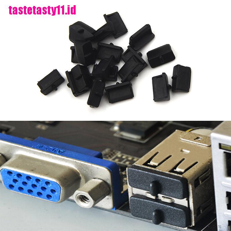 20 Pcs Penutup Port USB Bahan Plastik Lembut Anti Debu