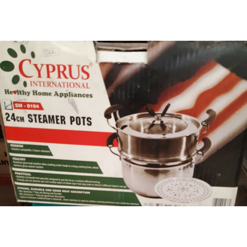 Cyprus Steamer Pot 24 cm / Panci Kukus 2 susun 24 cm