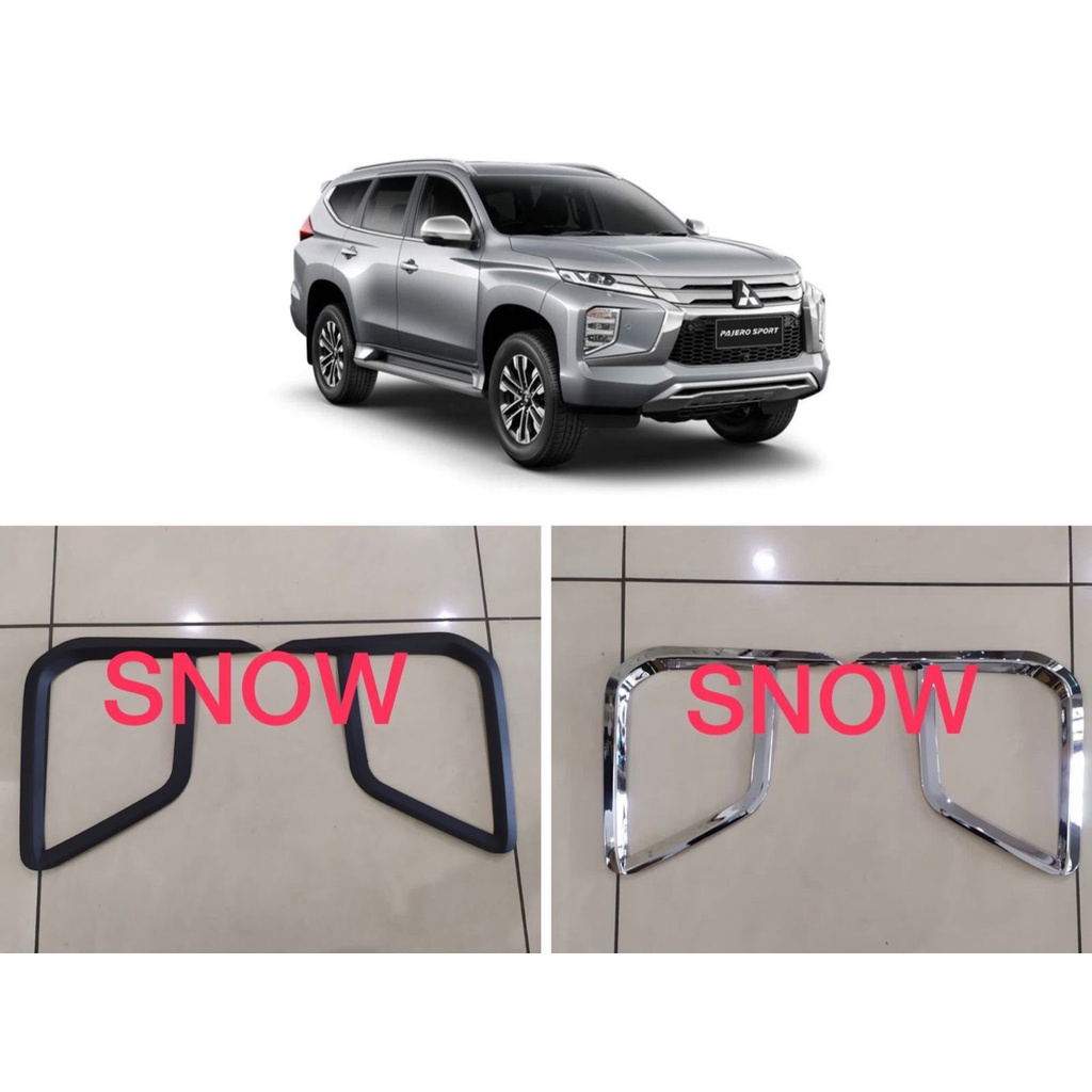 Garnish Lampu Depan Bawah All New Pajero Triton 2019 2021 2022 UP Hitam Chrome