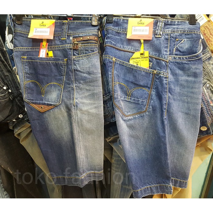 NEW FB CELANA PENDEK JEANS LOIS ORIGINAL UNTUK PRIA | CELANA LOIS BIG SIZE