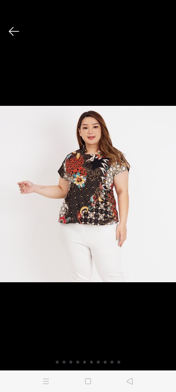 Atasan Blouse Batik Wanita Big Size 569