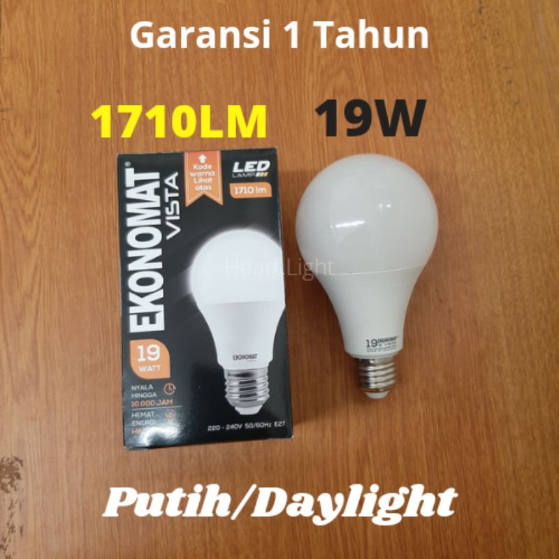 LAMPU LED EKONOMAT VISTA 19W PUTIH DAYLIGHT 1710LM 220V LED 19WATT PUTIH