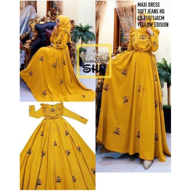 READY ORI SHR NEW MAXI DRESS SOFT JEANS