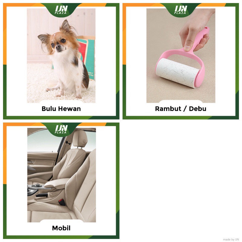 ❤ IJN ❤ Lint Roller Bulu Kucing Pakaian Baju Anjing Besar Refill Rol Roll Halus Debu Hewan Pembersih Sikat Bulu Anabul